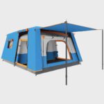 Tienda de Campaña Outsunny 430x305x195 cm Azul Claro