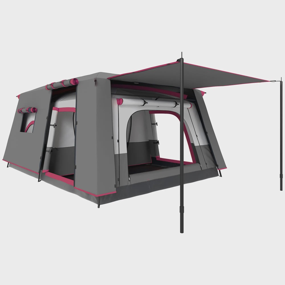 SKU-5793_img01 Tienda de Campaña Outsunny 430x305x195 cm Rojo - Imagen 1